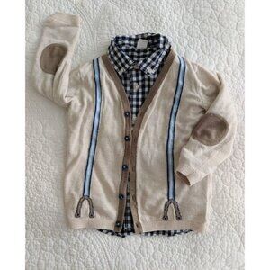 Shirt And Cardigan Set